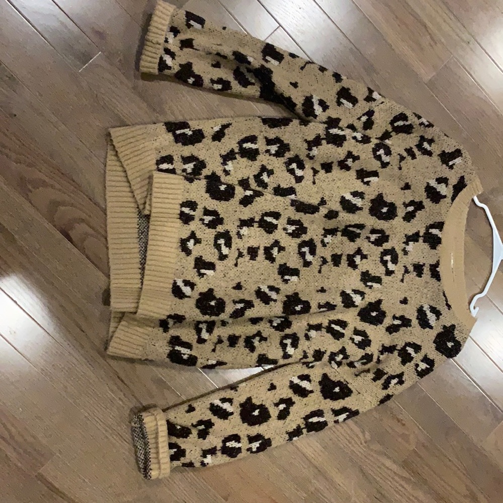 Cheetah Print Oversized Sweater